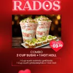2 cup sushi + 10 hot