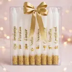 Kit acetato x8 velas 15cm escarcha