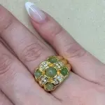 Anillo 5 Gemas de Jade