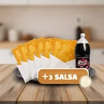 6 PASTELES + GLUP 2 LTS + 3 SALSAS