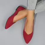 Bailarinas de serraje falso de punta