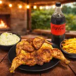 Pollo + Papas y Arroz G + Bebida 1.5