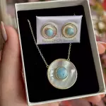 Set Círculo Nácar y Larimar