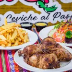 1 POLLO ENTERO +papas fritas+ensalda