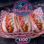 3 hotdogs sencillos
