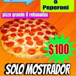 Pizza grande de mostrador