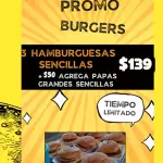 Promo 3 Hamburguesas Sencillas