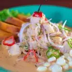 Ceviche en salsa de rocoto
