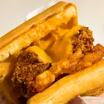 Chicken Cheese Waffle Sandwich