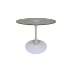 Mesa Tulip de vidrio 90cm