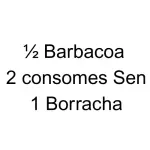 #1 (1/2 barbacoa+2cons+1borr)