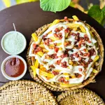 Batata frita queijo cremoso e bacon