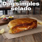 Hot dog simples Selado