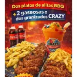 COMBO 2 ALITAS +2 GRANIZADOS O 2 GAS