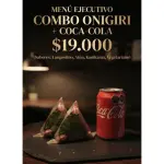 2 onigiris  + coca cola ver sabores