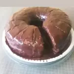 Bolo de chocolate fatia