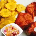 Patacones con cecina