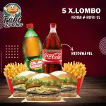 5 X.LOMBO + FRITAS + REFRI 2L