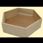 Caja madera exagonal