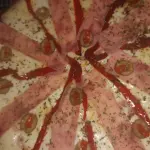 Pizza jamón y morron