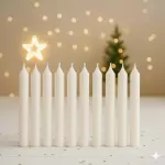 Caja velas x25 blanca 15c sin marcar