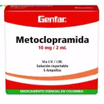 METOCLOPRAMIDA 10MG CAJA X 5 AMPOLLA
