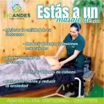 Estas a un masaje de...