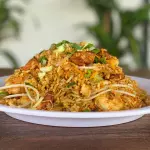 Arroz frito con res