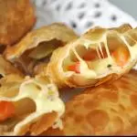 pastel presunto queijo cheddar 25cm