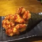 Temaki salmão empanado c/ geleia