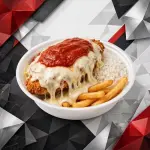 Parmegiana Arroz Batata frita
