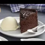 Bolo Fudge com sorvete SEM GLÚTEN