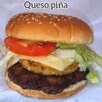 Hamburguesa queso piña