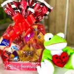 Cesta de choc. Com sapinho love