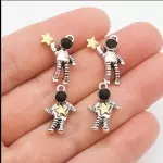Dijes astronautas plata dorado