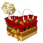 Box Corazon con Rosas y Chocolates