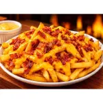 Batata com cheddar e bacon