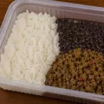 Arroz com Feijão e Carne Moída