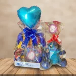 Cesta com sticht azul Mãe