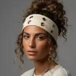 Banda de cabello beige