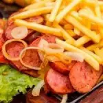 PORÇÃO DE CALABRESA + BATATA FRITA