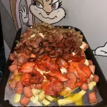 Salchipapa con 3 Proteínas