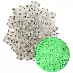 Cuentas de letras fluorescentes