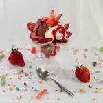 Fresas con helado