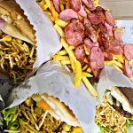 3 x salada fritas calabresa e chedda