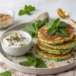 Chickpea Pancakes with Greek Yogurt