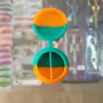 SLICK DUAS PARTES LARANJA E VERDE
