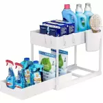 Rack deslizable 2 niveles blanco