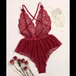 Body teddy con encaje en contraste