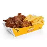 Pollo  Gan-jang + Papas Frita